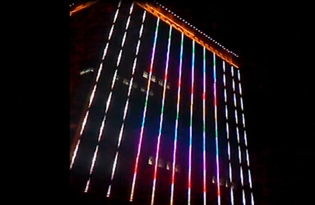 山东德州人民防空大楼灯光工程